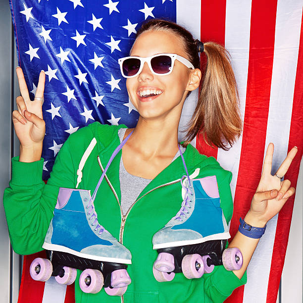 istock Beautiful patriotic girl 501834105