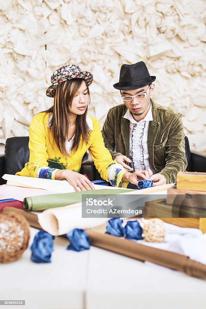 Paper flower business Young small business owners. 20-24 Years Stock Photo