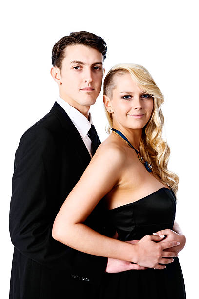 istock Good-looking young couple pose for Prom portrait 501834529