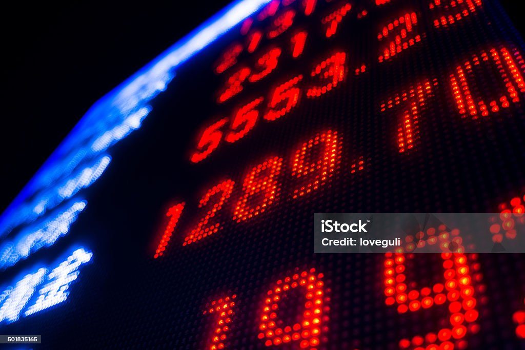 Stock market data on screen Analyzing Stock Photo