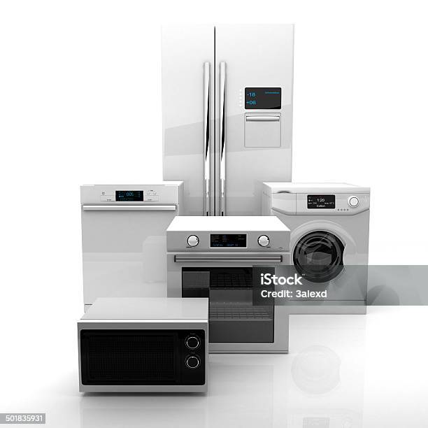 Home Appliance Stock Photo - Download Image Now - Appliance, Cut Out, Dishwasher