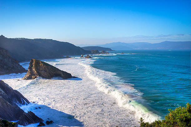 Loiba cliffs Panoramic view of Loiba cliffs in A Coruña, Galicia, Spain. galicia stock pictures, royalty-free photos & images