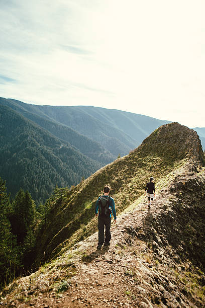 Hiking on mountain