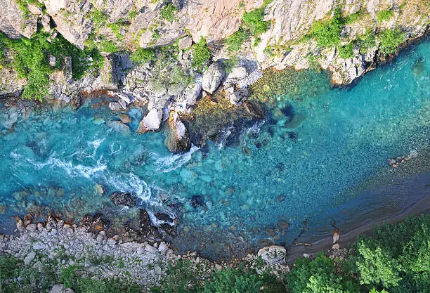 Aerial view of Tara River Canyon, Montenegro