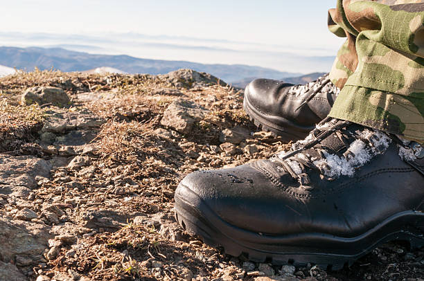 istock Closeup of hiking boots 501848118
