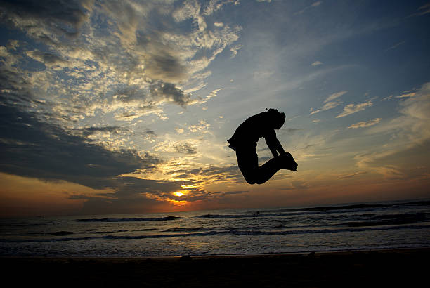 istock Man jump with full of enjoy 501851722
