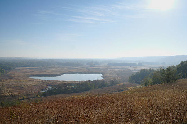 istock View from the mountains to the river valley 501851838