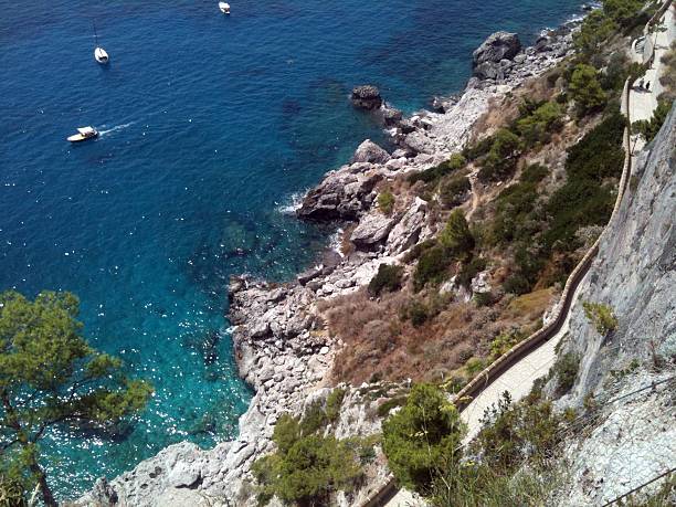 istock capri - via krupp and view on sea 501854716
