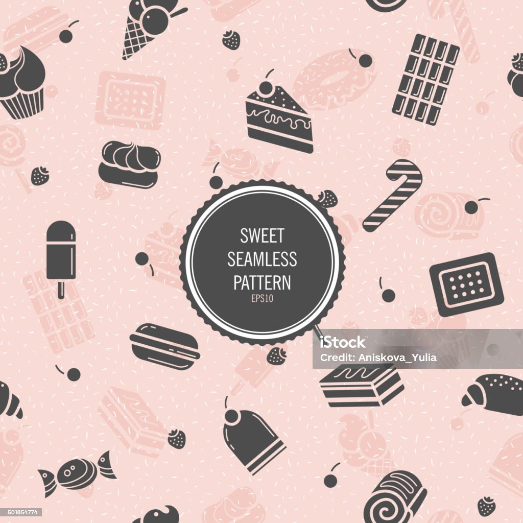 Vector Pattern Sweet Background Sweet Seamless Pattern Style Flat Background For Use In Design Stock ...