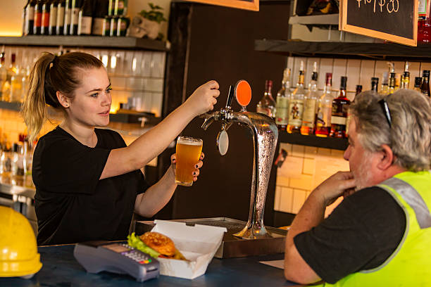 istock Workman Relaxing With Beer After Work in High Visibility Clothes 501857228