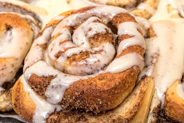Top View Appetizing Cinnamon Buns