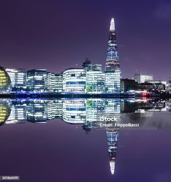 London Skyline By Night Stock Photo - Download Image Now - London - England, Night, Urban Skyline