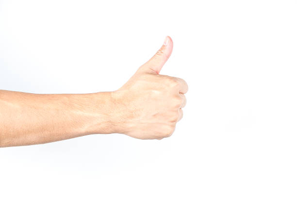 istock hand with thumb up on white isolated background 501860193