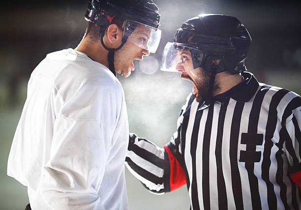 istock Ice hockey fight. 501861599