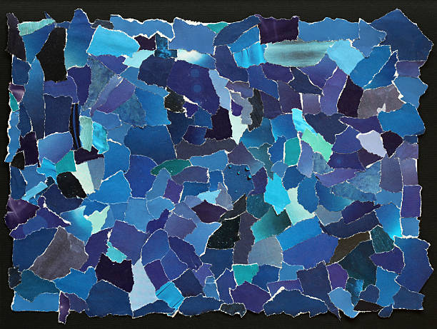 istock Dark blue texture of torn paper 501862879