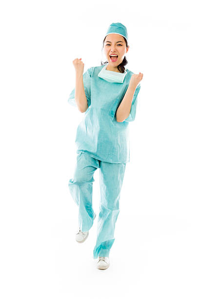 istock Asian female surgeon celebrating success 501863013