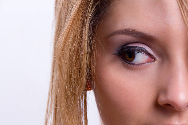 istock Blonde woman looking sideways close-up 501863015