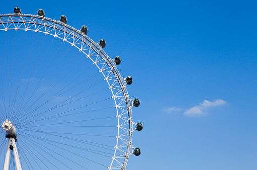 London, UK - May 18, 2014: A view of the magnificent London Eye in London on 18th May 2014.