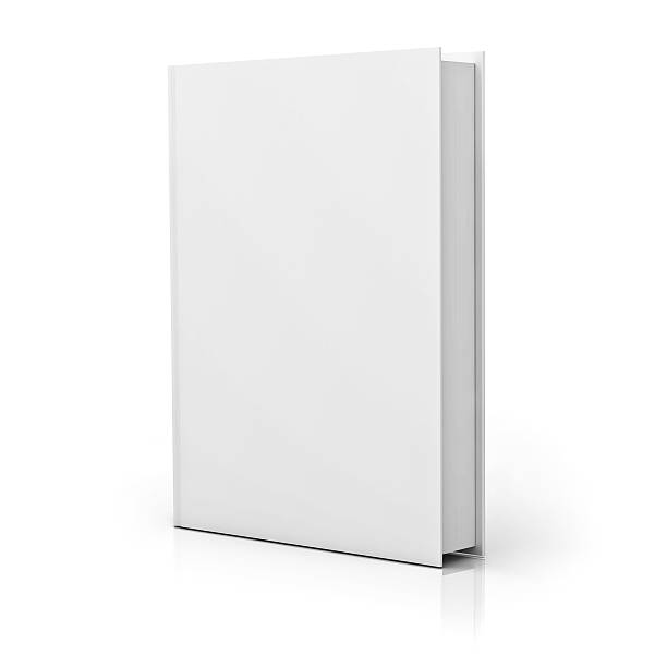 Blank white book cover stock photo