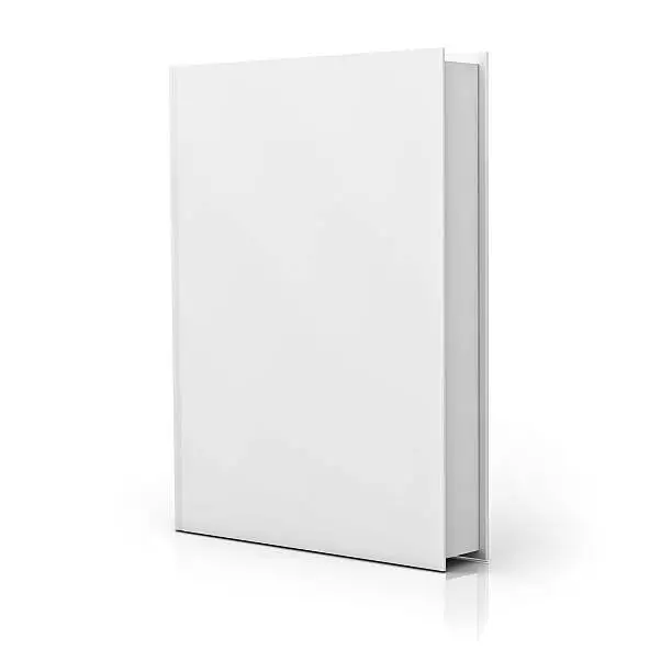 Photo of Blank white book cover
