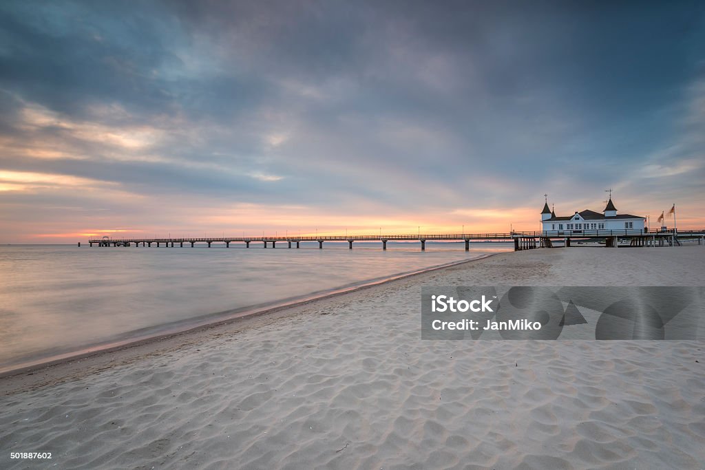 Pier vor Sonnenaufgang, Ostsee Ahlbeck, Heringsdorf), Deutschland - Lizenzfrei 2015 Stock-Foto
