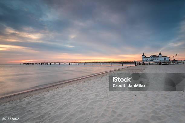 Pier Vor Sonnenaufgang Ostsee Ahlbeck Heringsdorf Deutschland Stockfoto und mehr Bilder von 2015