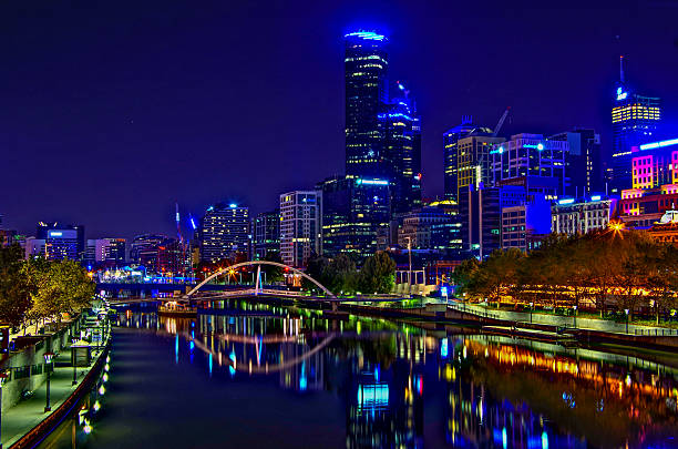 istock Melbourne City HDR night Skyline 501887890