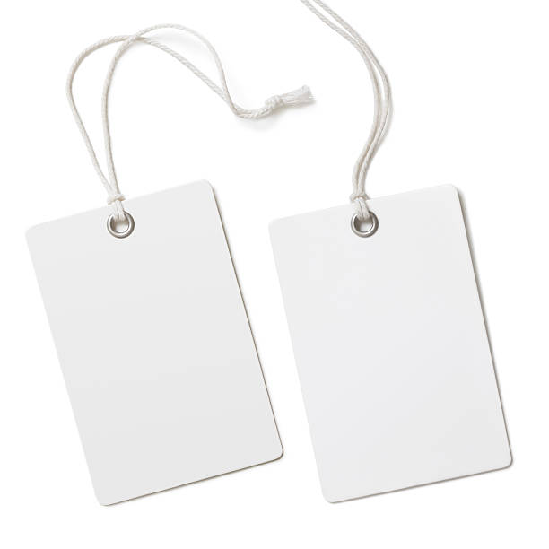 istock Blank paper label or cloth tag set isolated 501888038