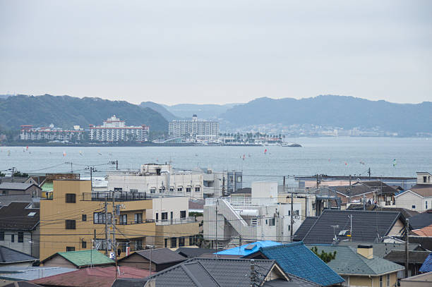 istock Traditional Japanese town rooftops - Kamakura 501888486
