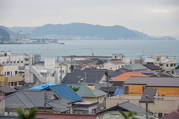 istock Traditional Japanese town rooftops - Kamakura 501888498
