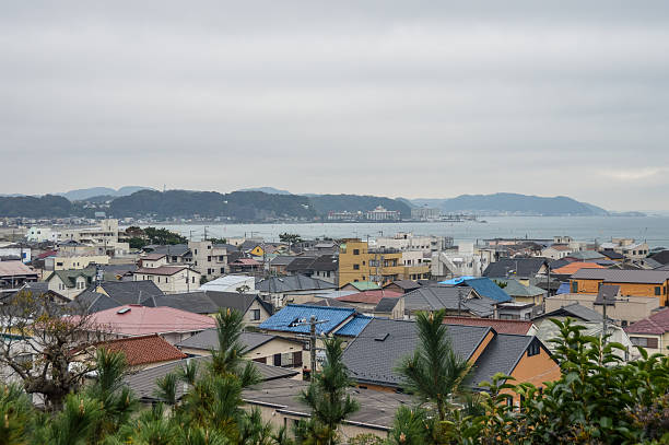 istock Traditional Japanese town rooftops - Kamakura 501888512