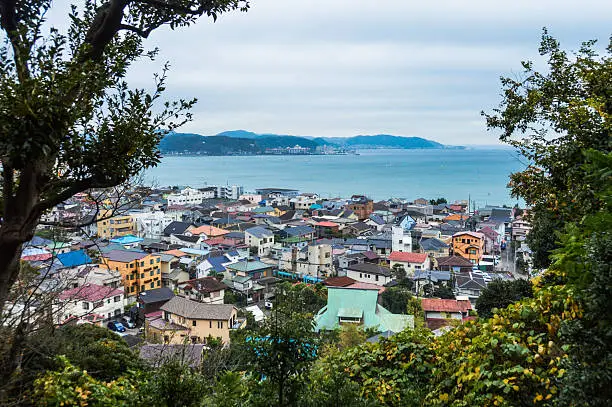 Traditional Japanese town rooftops - Kamakura