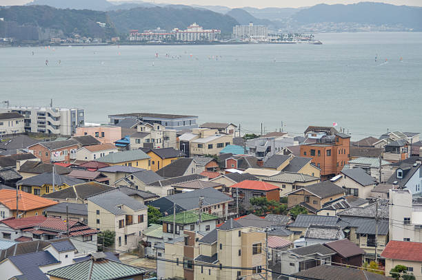 istock Traditional Japanese town rooftops - Kamakura 501888632