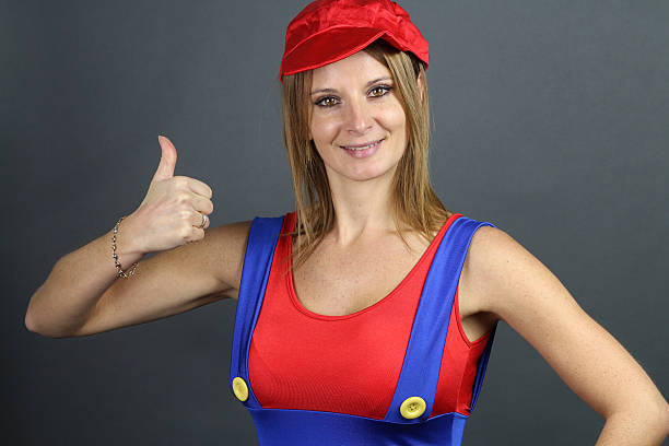 young woman dressed as a character from video games