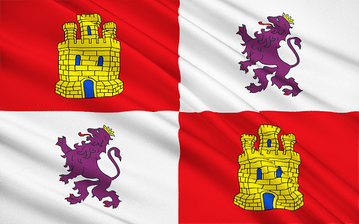 La bandera de la Castile y león, España photo
