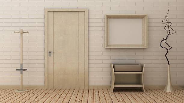 istock Empty picture frames in classic interior entrance background 501904738