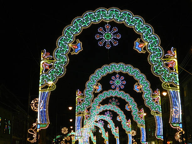 istock Christmas lights tunnel 501905534