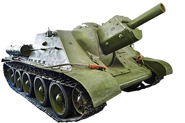 istock Soviet tank Self-propelled artillery SU-122 1942 isolated 501906922
