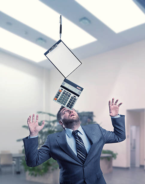 istock Businessman with stationery 501909536