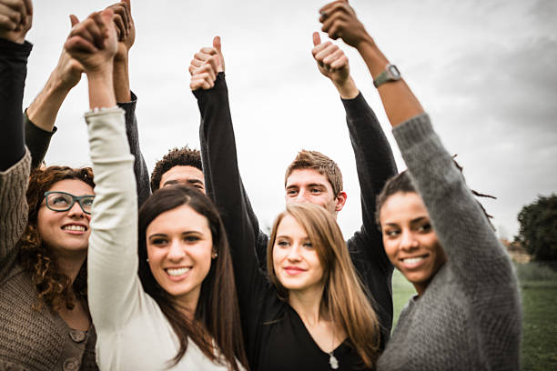 istock Multiracial adult - thumbs up 501910668
