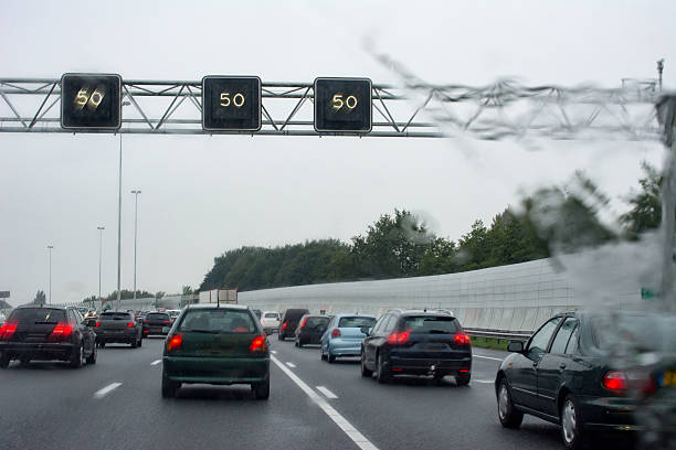 istock Starting Traffic Jam in bad weather 501911654