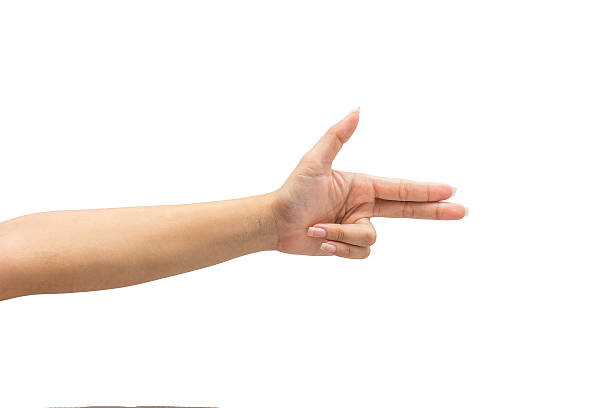 istock female hand on the isolated on white background 501913888