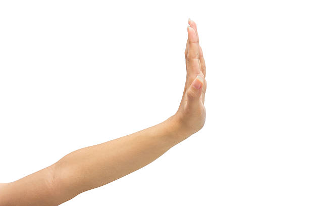 istock female hand on the isolated on white background 501914300