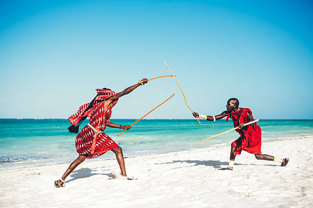 masajowie osób potwierdzające ich walce - beach indigenous culture day sunlight zdjęcia i obrazy z banku zdjęć