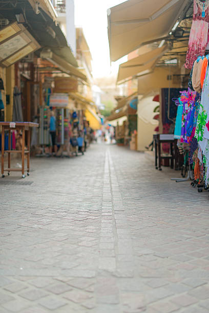 istock Traditional mediterranean street with goods. 501914838