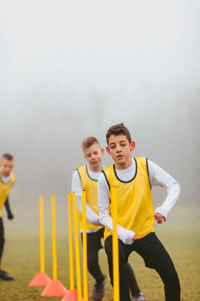 istock Kids Soccer Agility Training. 501915142