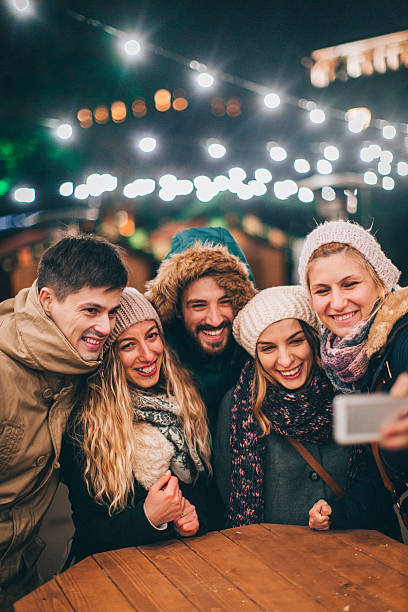 Selfie during Christmas market