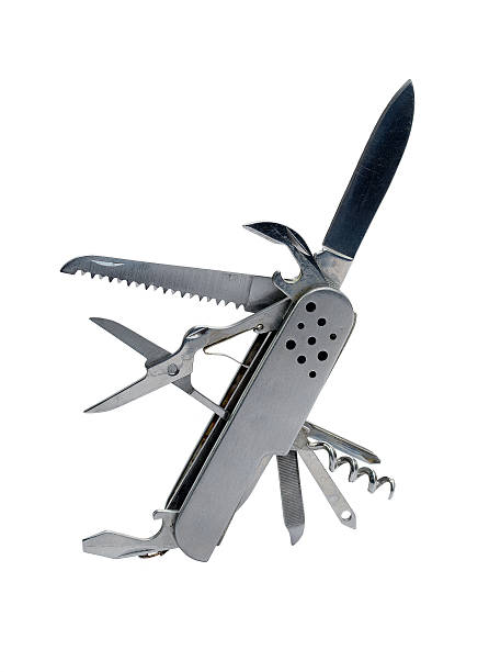 istock Old metallic swiss pocket knife 501917714