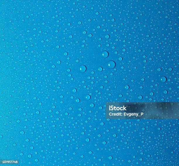 Water Drops Stock Photo - Download Image Now - Backgrounds, Drop, Blue