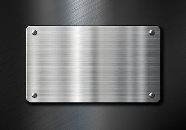 istock stainless steel metal plate over black background 501918276